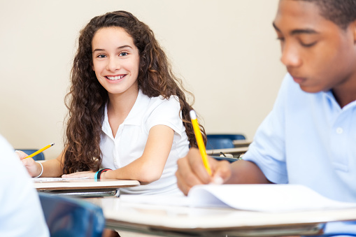 kids taking test