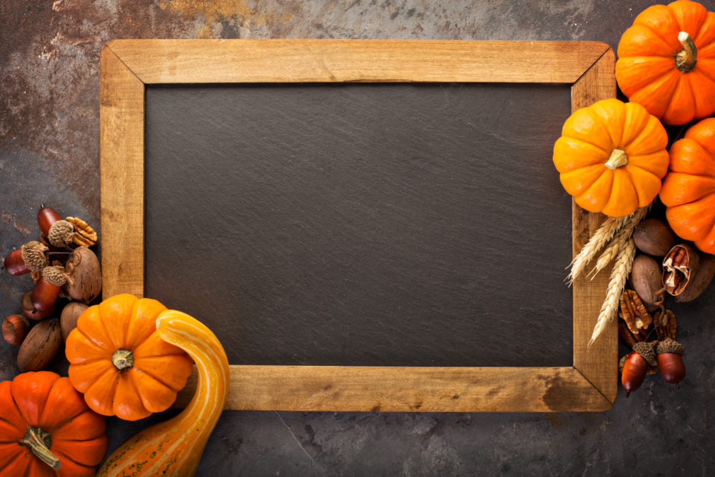 Fall chalkboard frame