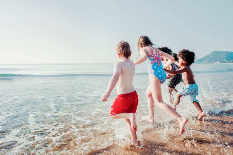 kids at the beach